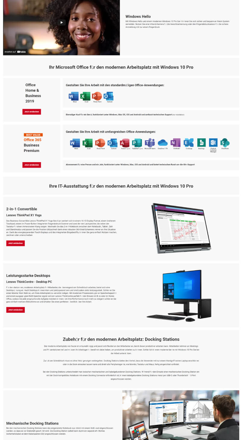 Referenz Landingpage Microsoft Modern Workplace