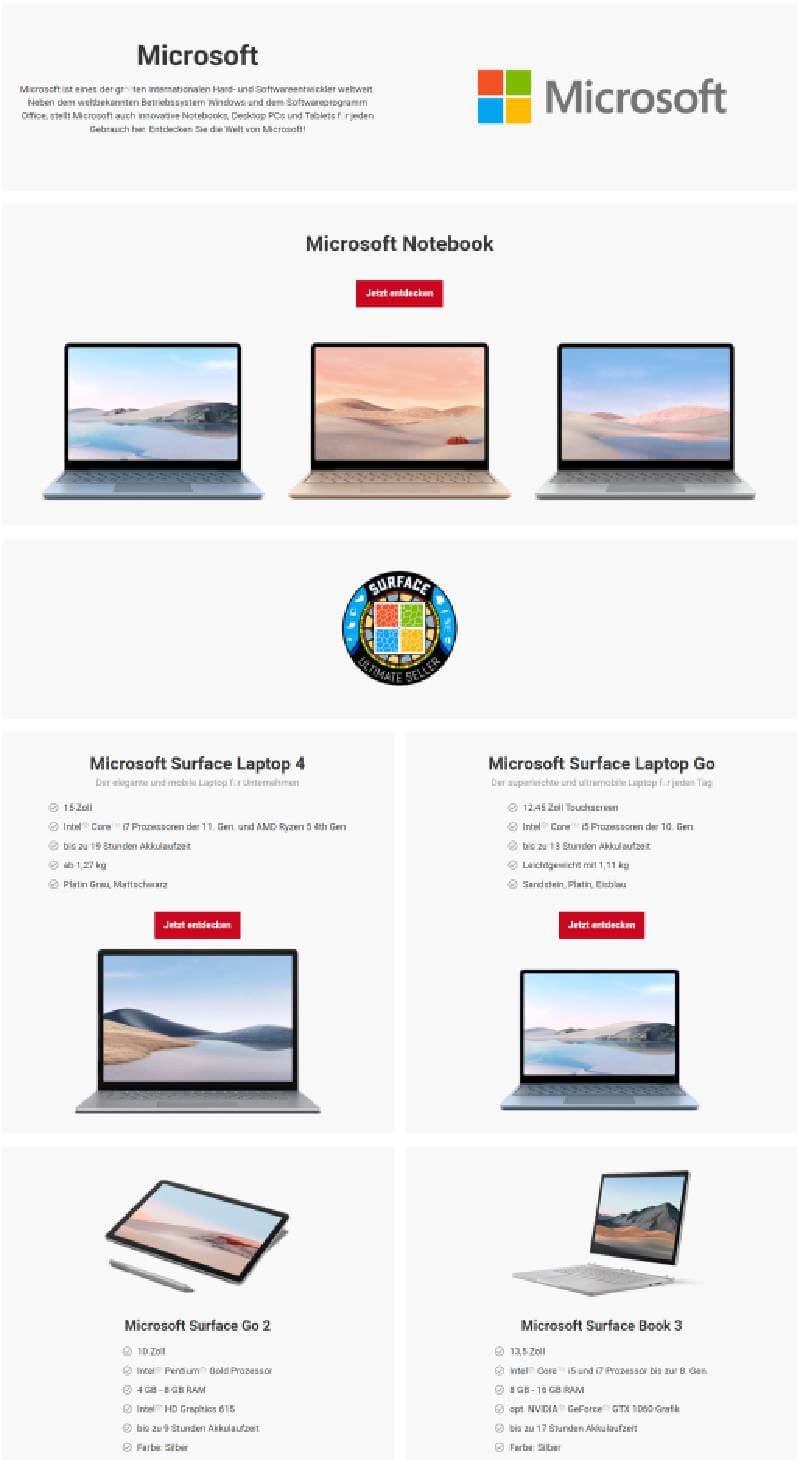 Referenz Markenseite Microsoft